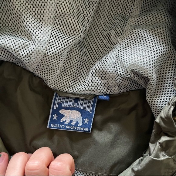 Polar Sportswear Mount Rainer National Park Green Rain Jacket Size Small - Picture 10 of 10